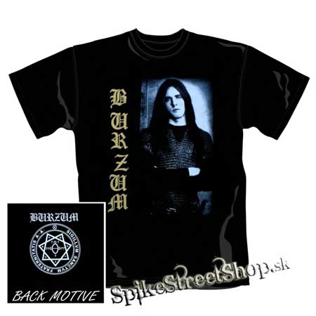 BURZUM - Varg Portrait Yellow Logo - čierne pánske tričko