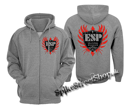 ESP - šedá pánska mikina na zips