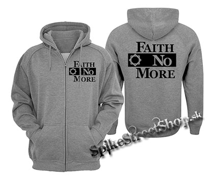 FAITH NO MORE - Logo - šedá pánska mikina na zips