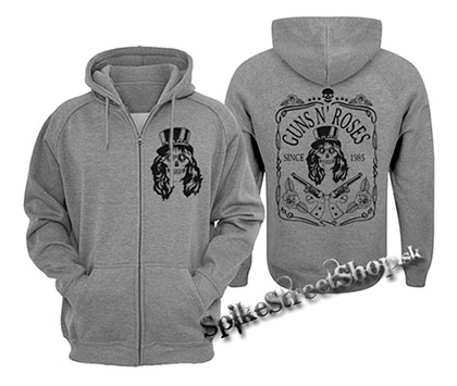 GUNS N ROSES - Since 1985 - šedá pánska mikina na zips