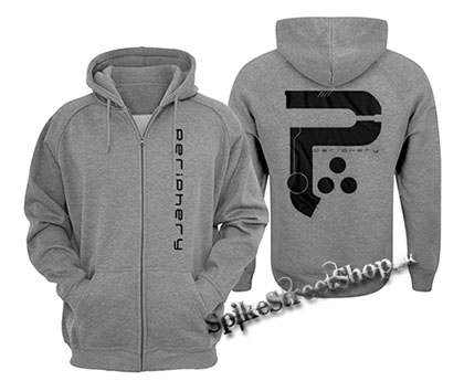 PERIPHERY - Logo 3 - šedá pánska mikina na zips