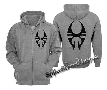 SOULFLY - Crest - šedá pánska mikina na zips