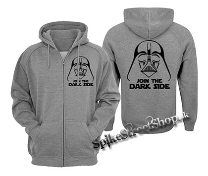 STAR WARS - Join The Dark Side - šedá pánska mikina na zips