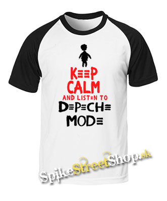KEEP CALM AND LISTEN TO DEPECHE MODE - dvojfarebné pánske tričko