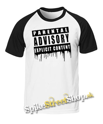 PARENTAL ADVISORY EXPLICIT CONTENT - dvojfarebné pánske tričko