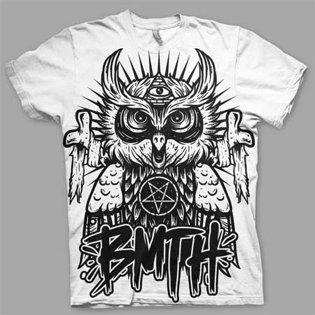 BRING ME THE HORIZON - Owl - biele pánske tričko