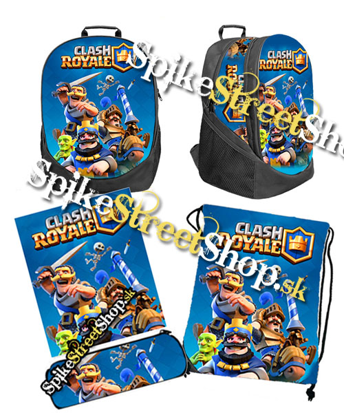 Hurá do školy - školská sada CLASH ROYALE (ruksak, peračník a vak na prezuvky)