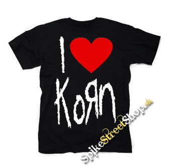 I LOVE KORN - čierne detské tričko