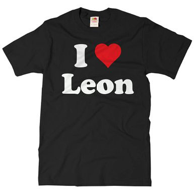 I LOVE LEON - čierne detské tričko