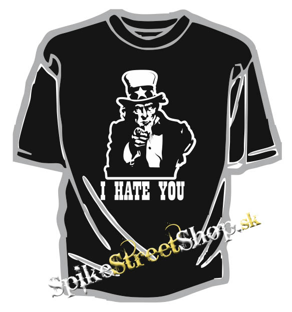 I HATE YOU - čierne detské tričko