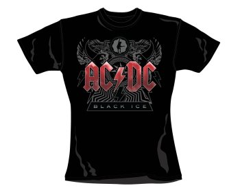 AC/DC - Black Ice Contrast - čierne dámske tričko
