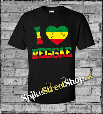 I LOVE REGGAE - čierne detské tričko