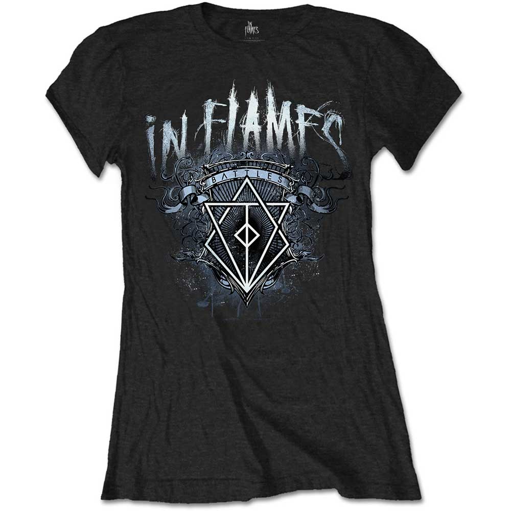 IN FLAMES - Battles Crest - čierne dámske tričko
