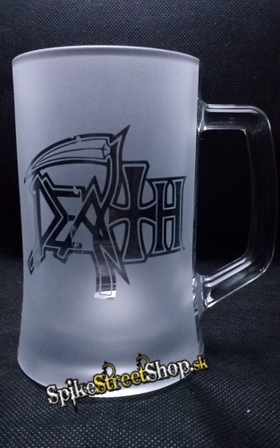 Sklenený krígel DEATH - Logo