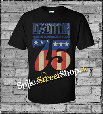 LED ZEPPELIN - Tour 75 - čierne detské tričko