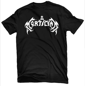 MORTICIAN - Logo White - čierne detské tričko