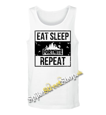 FORTNITE - Eat, Sleep, Repeat - Mens Vest Tank Top - biele