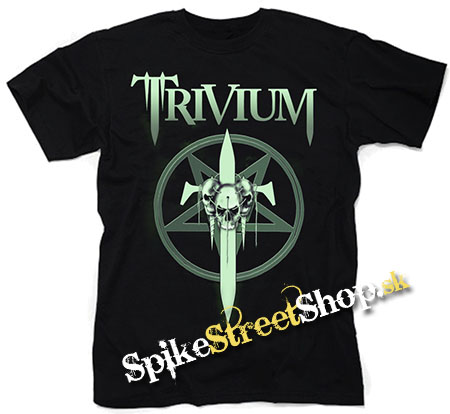 TRIVIUM - Green Skulls - čierne detské tričko