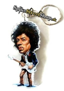 JIMI HENDRIX - Play Guitar - plastový prívesok na kľúče