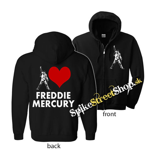 I LOVE FREDDIE MERCURY - mikina na zips