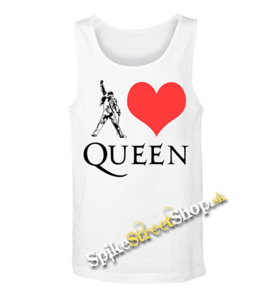 I LOVE QUEEN - Mens Vest Tank Top - biele