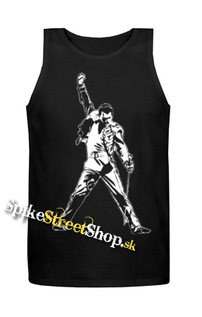 FREDDIE MERCURY - Portrait - Mens Vest Tank Top - čierne