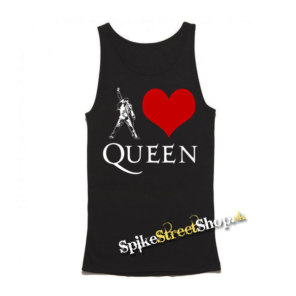 I LOVE QUEEN - Mens Vest Tank Top - čierne