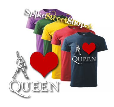 I LOVE QUEEN - farebné pánske tričko