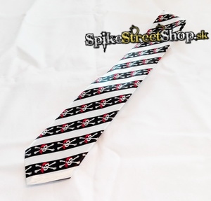 KRAVATA STRIPES & PIRATE SKULLS