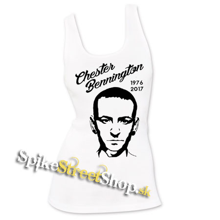 CHESTER BENNINGTON - Portrait Years - Ladies Vest Top - biele