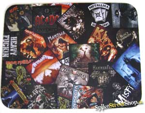 Podložka pod myš METAL MIX - motív s najlepšími metalovými albumami...