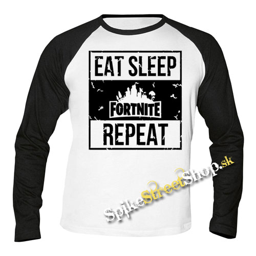 FORTNITE - Eat, Sleep, Repeat - pánske tričko s dlhými rukávmi