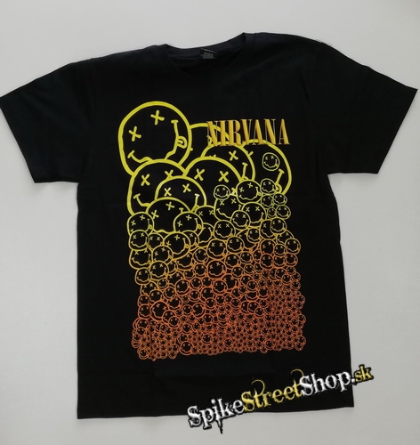 NIRVANA - Smiles - čierne pánske tričko