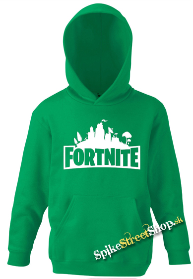 FORTNITE - Logo - zelená detská mikina