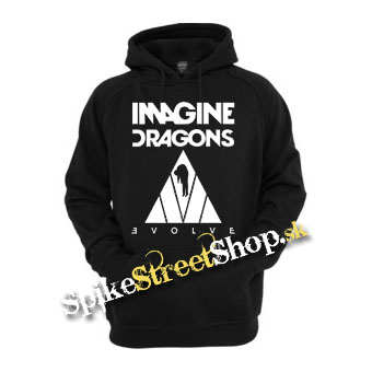 IMAGINE DRAGONS - Evolve Triangle White - čierna pánska mikina