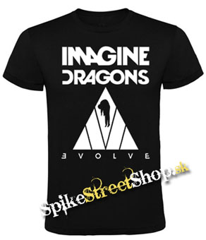 IMAGINE DRAGONS - Evolve Triangle White - čierne detské tričko