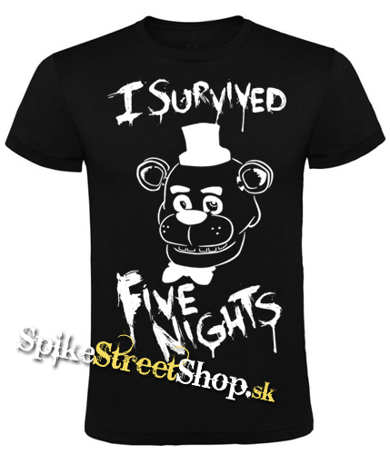 I SURVIVED FIVE NIGHTS AT FREDDY´S PIZZERIA - čierne detské tričko