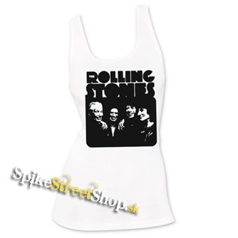 ROLLING STONES - Smile Band Forever - Ladies Vest Top - biele