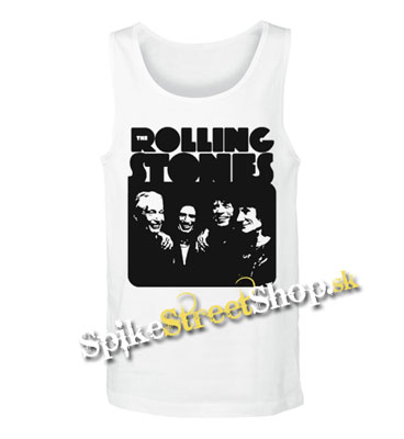 ROLLING STONES - Smile Band Forever - Mens Vest Tank Top - biele