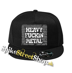 HEAVY FUCKIN METAL - čierna šiltovka model "Snapback"