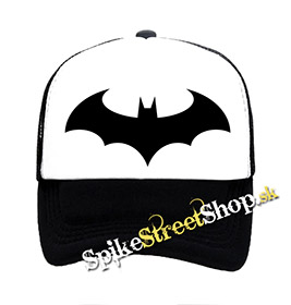 BATMAN - Modern Logo - čiernobiela sieťkovaná šiltovka model "Trucker"