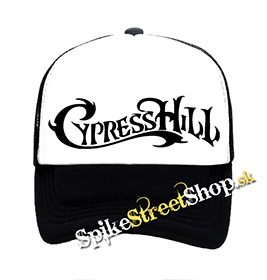 CYPRESS HILL - Logo - čiernobiela sieťkovaná šiltovka model "Trucker"