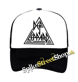 DEF LEPPARD - Logo - Motive 2- čiernobiela sieťkovaná šiltovka model "Trucker"