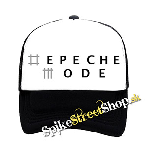 DEPECHE MODE - Logo - čiernobiela sieťkovaná šiltovka model "Trucker"