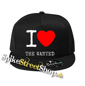 I LOVE THE WANTED - čierna šiltovka model "Snapback"