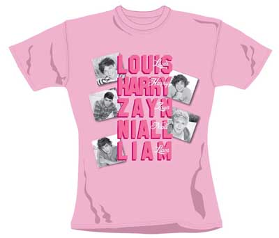 ONE DIRECTION - Names - ružové dámske tričko (Skinny Fit)