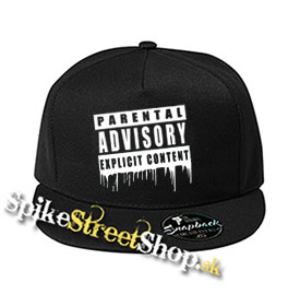 PARENTAL ADVISORY EXPLICIT CONTENT - čierna šiltovka model "Snapback"