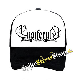 ENSIFERUM - Logo - čiernobiela sieťkovaná šiltovka model "Trucker"