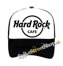 HARDROCK CAFE - čiernobiela sieťkovaná šiltovka model "Trucker"