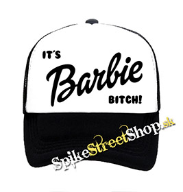 ITS BARBIE BITCH - Logo - čiernobiela sieťkovaná šiltovka model "Trucker"